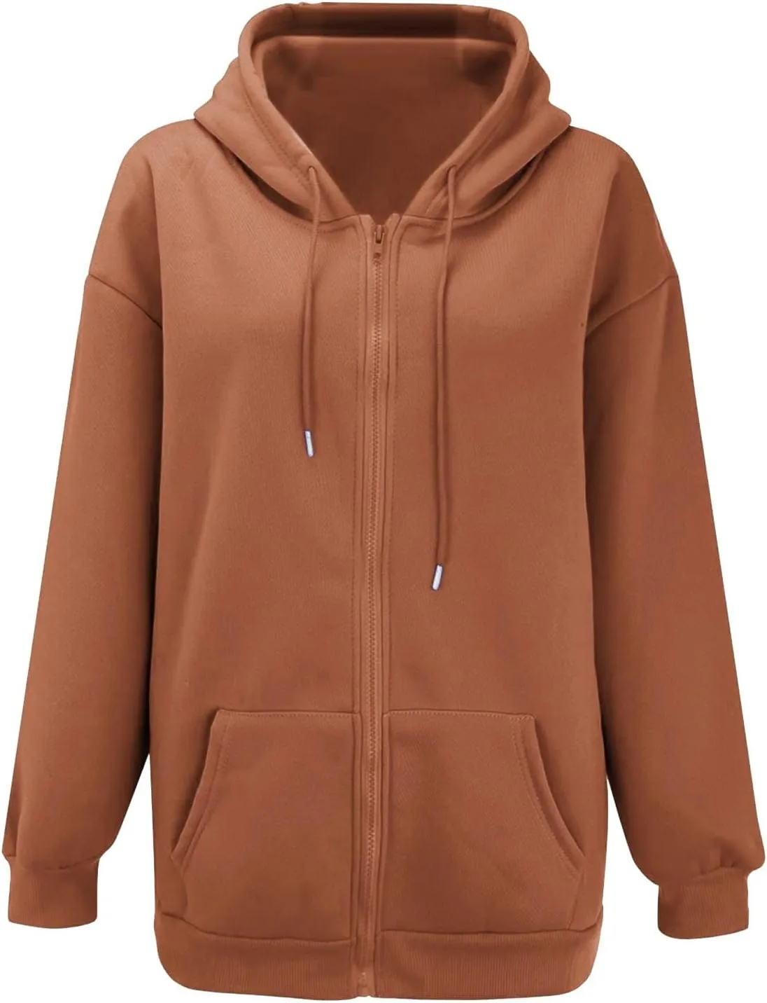 Womens Zip Up Hoodies Long Sleeve Sweatshirts Fall Outfits Oversized Sweaters Casual Fashion Y2K Jackets