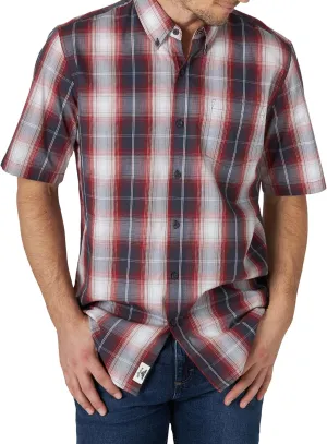 Wrangler Authentics Men's Short Sleeve Classic Plaid Shirt