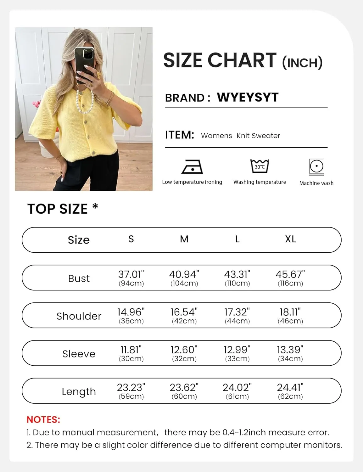 Wyeysyt Womens Cropped Knitted Cardigan Y2K Short Sleeve Button Down Sweater Cardigan Shirt Casual Solid Color Ribbed Outwear