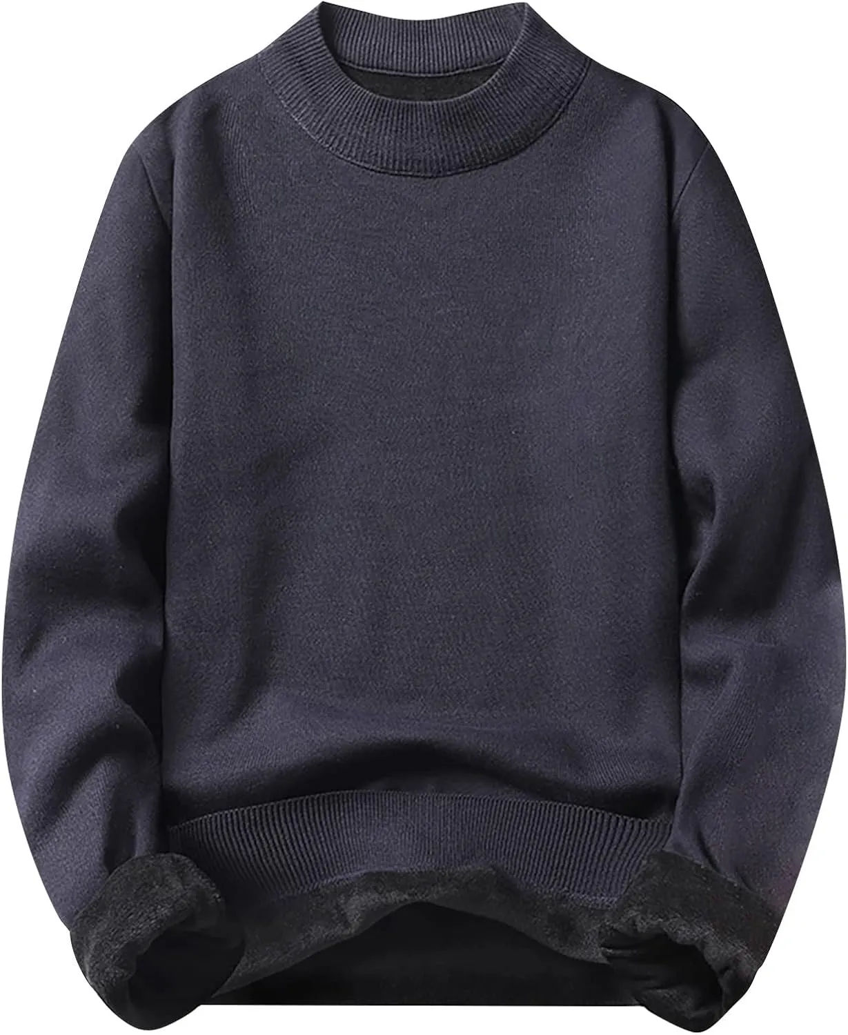 XIAXOGOOL Mens Crewneck Sweater,Mens Sweater Casual Long Sleeve Color Block Round Neck Men's Sweater Loose Knit Pullover