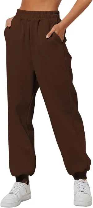 Yovela Sweatpants Women Baggy High Waisted Sweat Pants Fall Clothes Casual Joggers Y2k Aesthetic Warm Trousers with Pockets