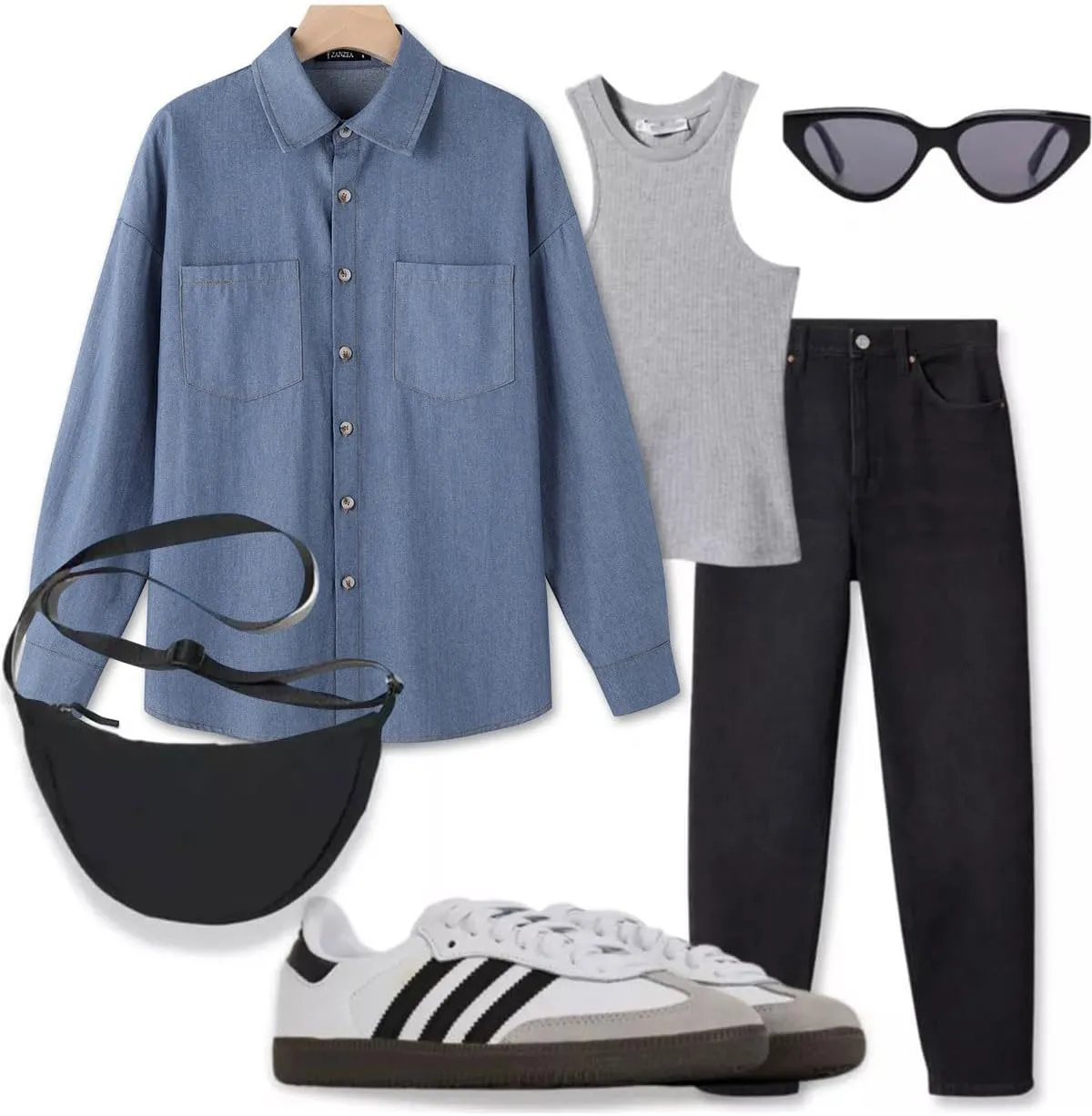 ZANZEA Denim Shirt Women Button Down Shirts Long Sleeve Jean Western Chambray Shirt Casual Blouse Top