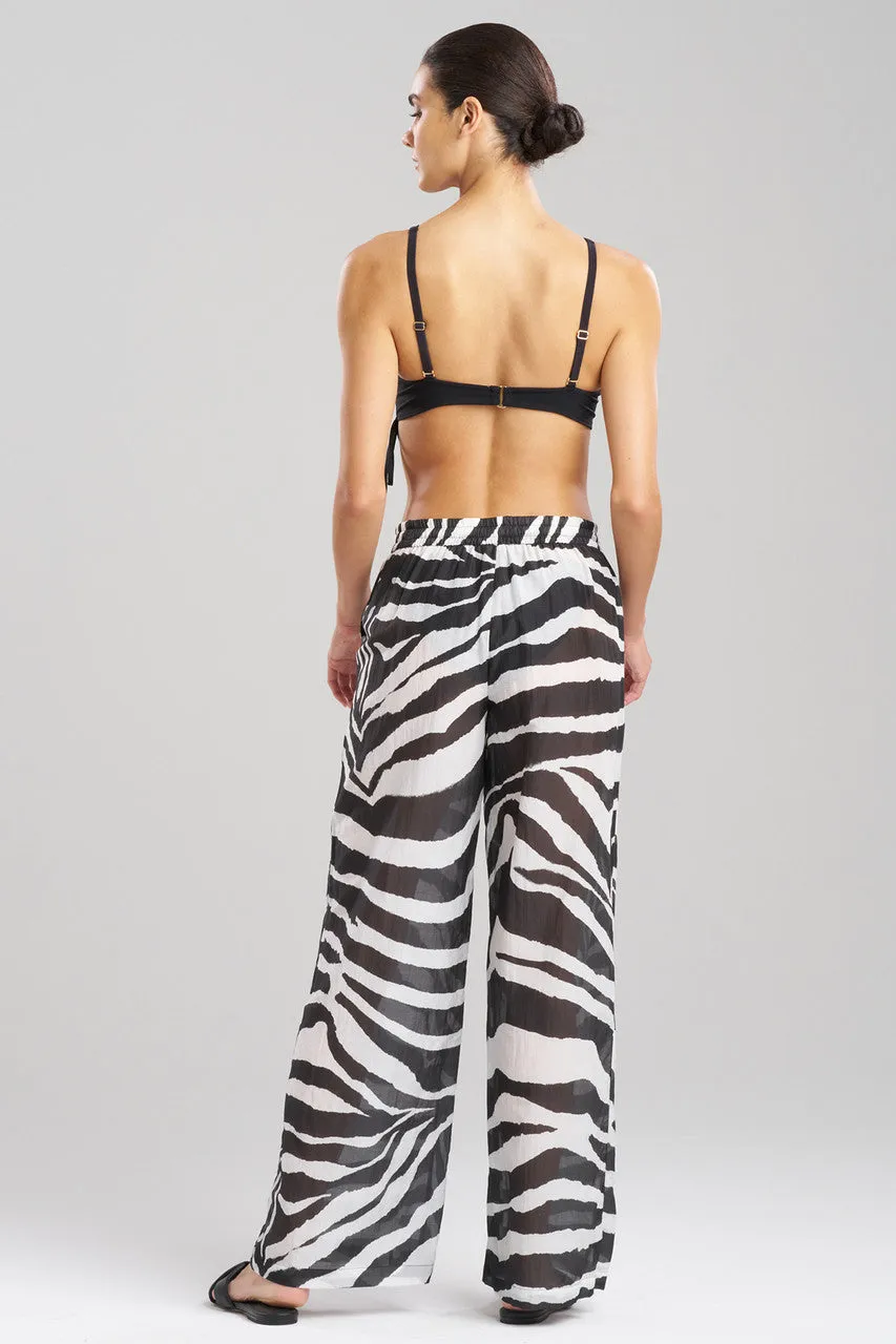 Zebra Cotton Silk Sheer Pants