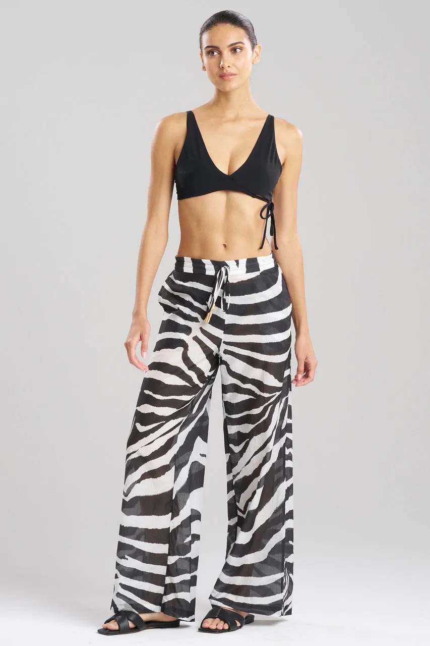 Zebra Cotton Silk Sheer Pants