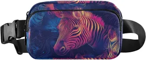 Zebra Pattern Fanny Pack Water Resistant, Women Men Waist Pack Sling Bag Purse for Travel Hiking