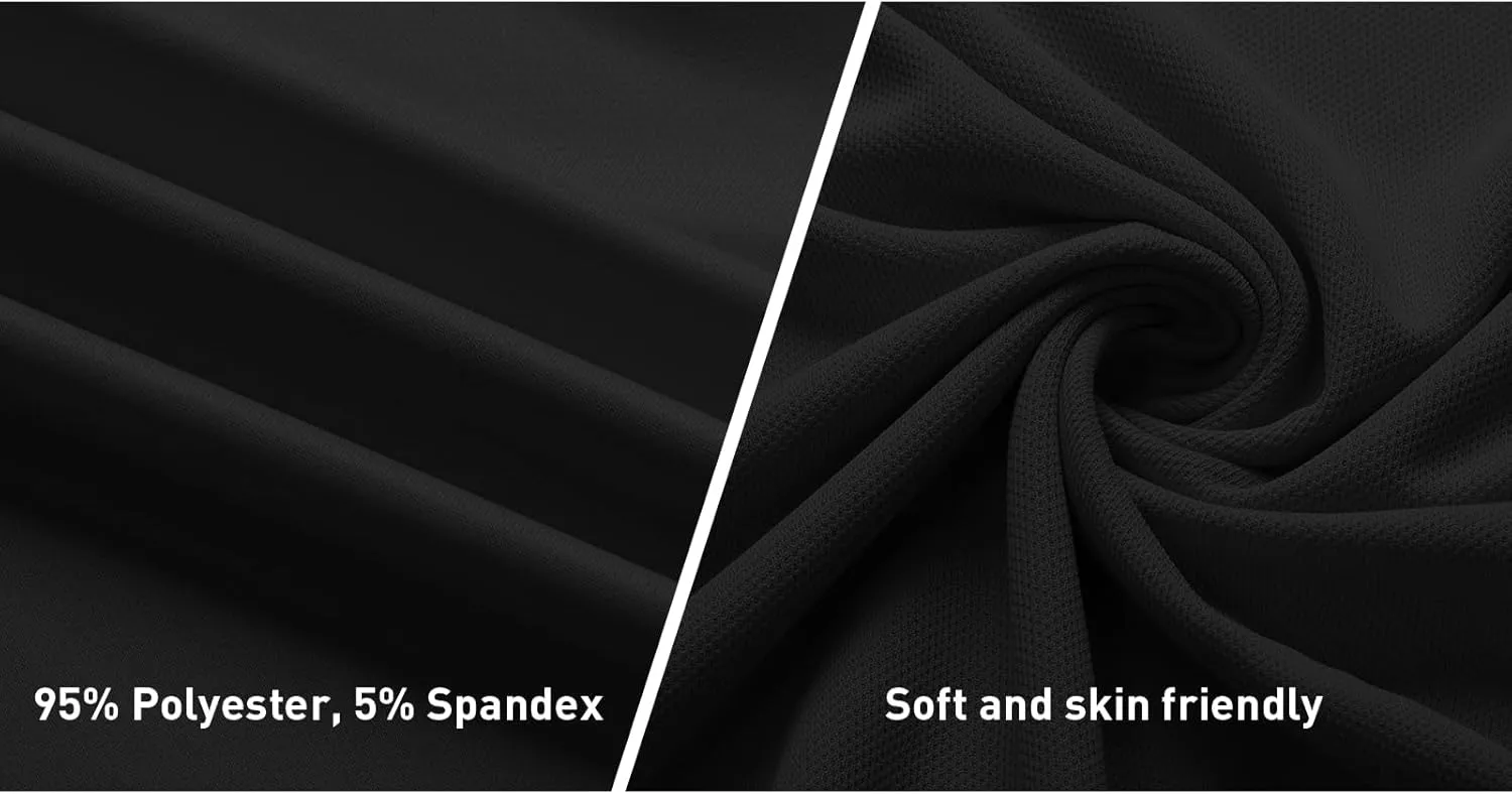 ZITY 3 Pack Mens Polo Shirt Short Sleeve Sports Performance Business Casual Golf Shirts for Men Collared Tactical T-Shirts