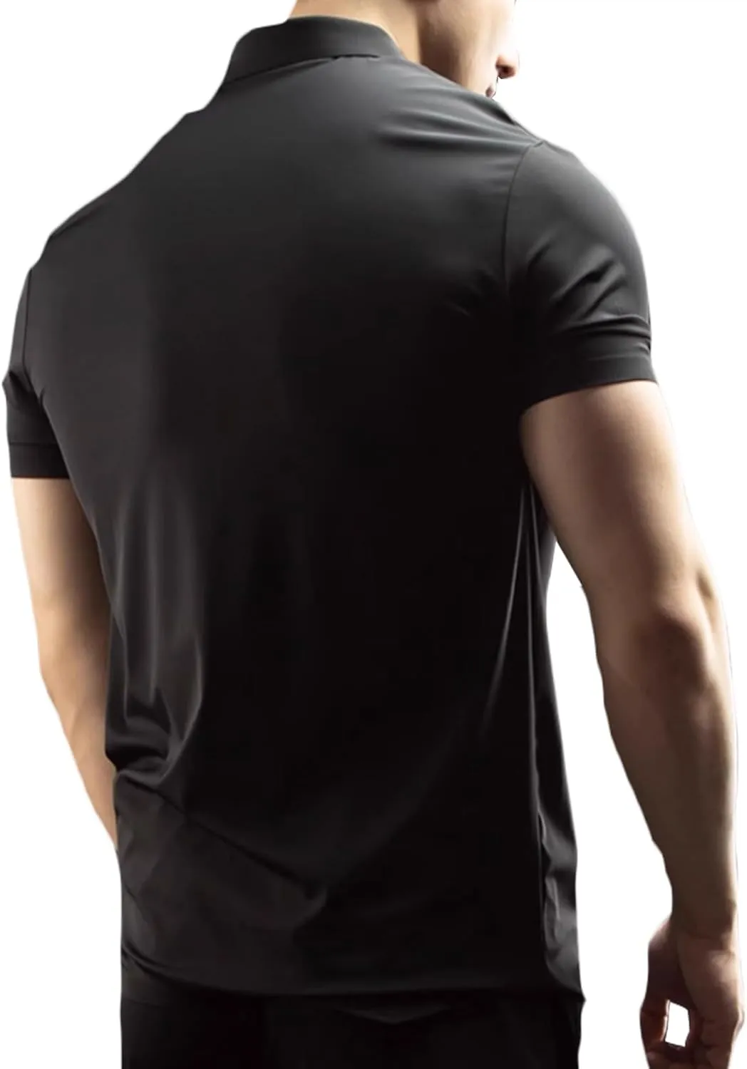 ZUEVI Men's Polo Shirts Short Sleeve Performance Designed Golf Polos Quick Dry Collared T-Shirts for Men Daily Casual Outdoor